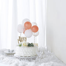 11 Pieces Mini Balloon Confetti Clear Rose Gold and White Mini Cloud Cake Topper Garland