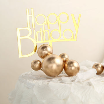 Add a Touch of Elegance with Gold Faux Pearl Balls Cake Topper Picks