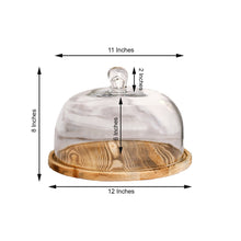 Glass And Wood 12 Inch Dome Lid Cover