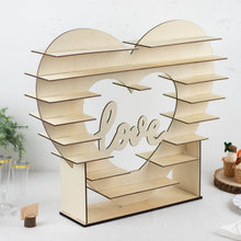26inch Heart Shaped 8-Layer Double Sided Wooden Dessert Display Stand