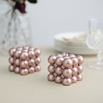 Versatile and Stylish Rose Gold Candle Set for Any Occasion