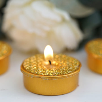 Create Unforgettable Moments with Metallic Gold Tealight Candles