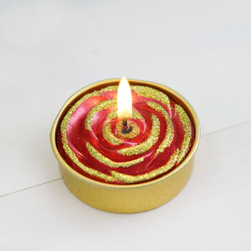 Unleash the Magic of Glitter Rose Tealight Candles