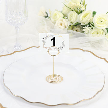 Versatile Hoop Table Number Stands for Event Décor