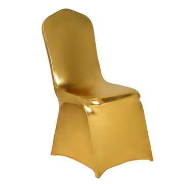 Add a Touch of Glamour with the Gold Glittering Chair Cover