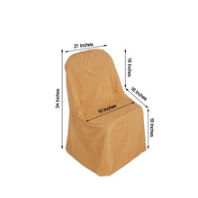 Folding Polyester Chair Cover in Gold Color