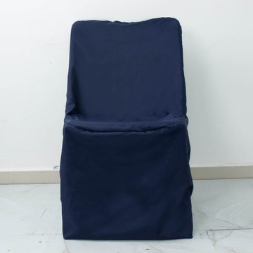 Navy Blue Reusable Folding Chair Cover for Every Celebration