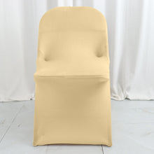 Stretch Champagne Folding Chair Cover