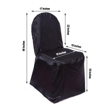 Black satin chair cover for banquet polyester & satin chair