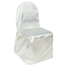 Glossy Reusable Elegant Banquet Satin Ivory Chair Covers#whtbkgd