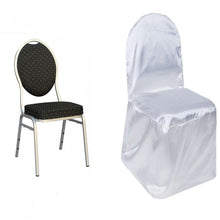 Satin White Glossy Reusable Elegant Banquet Chair Covers