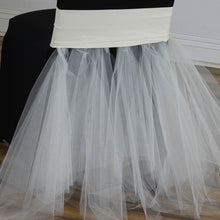Tutu Chair Cover Skirt In Ivory Spandex#whtbkgd