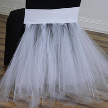 Tutu Chair Cover Skirt In White Spandex#whtbkgd