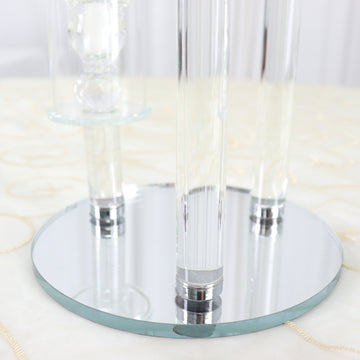 Elevate Your Event with the Clear Crystal Glass Taper Candelabra