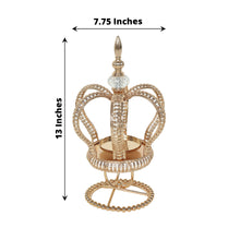Spiral Pillar Candle Holder With 13 Inch Diameter And Gold Crown Style