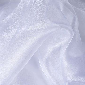 Add a Touch of Sheer Elegance with White Solid Sheer Chiffon Fabric Bolt