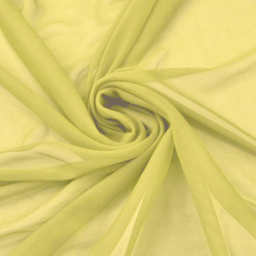 Yellow Solid Sheer Chiffon Fabric Bolt