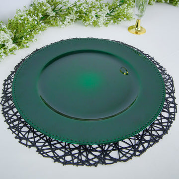 Add Elegance to Your Table with Emerald Green Acrylic Charger Plates