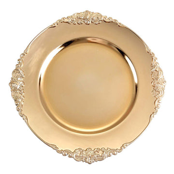 Add Elegance to Your Table with Gold Embossed Charger Plates