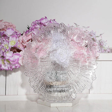 Enhance Your Table Setting with Clear Round Reef Charger Plates