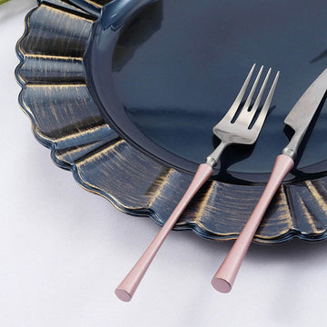 Create Memorable Table Settings with Navy Blue Acrylic Charger Plates