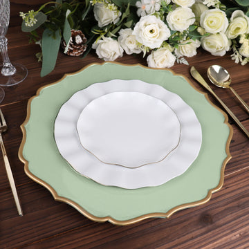 Add a Touch of Elegance to Your Table with Sage Green Acrylic Charger Plates