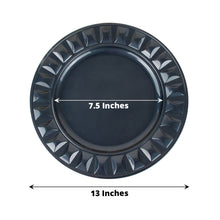 Acrylic charger plates, charger plates - black plastic round plate with jeweled rim design, 7.5 inches in diameter