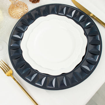 Add Elegance to Your Event with Navy Blue Plastic Dinner Trays
