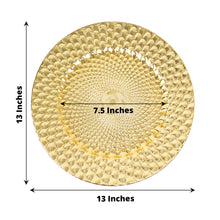 Acrylic Charger Plates - Gold Hard Plastic Round Plate with 13 inches and 7.5 inches