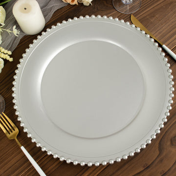 Elevate Your Table with Silver Acrylic Charger Plates