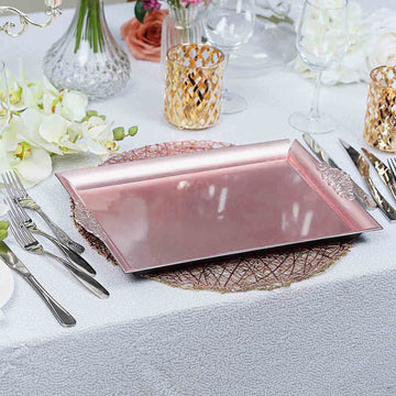 Rose Gold Rectangle Serving Trays for Every Occasion