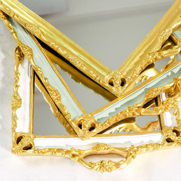 A Versatile and Stylish Addition to Your Event Décor: The Metallic Gold/Mint Green Resin Decorative Vanity Serving Tray