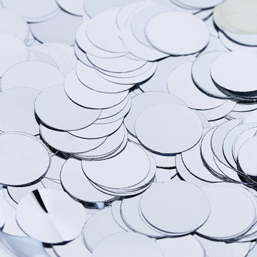 Sprinkle Some Magic with Silver Round Foil Metallic Table Confetti