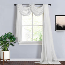 Ivory Sheer Organza Wedding Arch Draping Fabric, Long Curtain Backdrop Window Scarf Valance 18ft