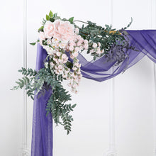 18 Feet Purple Organza Wedding Arch Drapery Fabric