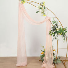 Blush Gauze Cheesecloth Draping Fabric Wedding Arch Decorations, Boho Arbor Long Curtain Panel 20ft