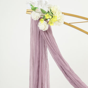 Create a Boho Chic Atmosphere with our Violet Amethyst Gauze Cheesecloth Window Scarf Valance Drapes