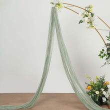 Dusty Sage Green Gauze Cheesecloth Draping Fabric Arch Decorations, Boho Arbor Long Curtain 20ft