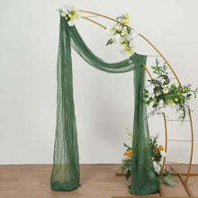 Olive Green Cheesecloth Window Drapes 20 Feet Gauze Fabric