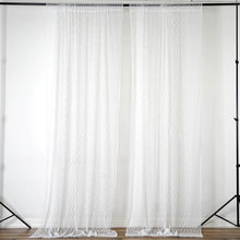2 Pack | 5ftx10ft Ivory Fire Retardant Floral Lace Sheer Drape Curtains With Rod Pockets