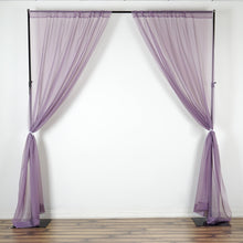 Violet Amethyst Fire Retardant Sheer Organza Premium Drape Curtain Panel Backdrops With Rod Pockets