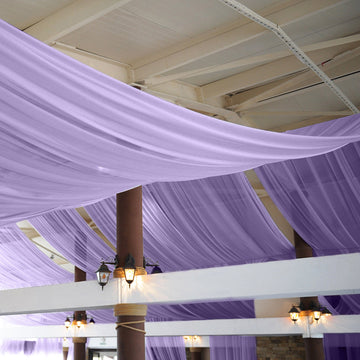 Enhance Your Event Decor with the Lavender Lilac Chiffon Backdrop Drapery