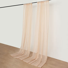 2 Pack Nude Sheer Organza Curtain Backdrops Fire Retardant 10 Feet x 10 Feet
