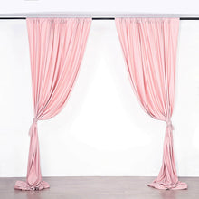 2 Pack Blush Scuba Polyester Curtain Drape Divider Panel Inherently Flame Resistant Backdrops