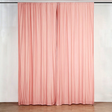 Dusty Rose Scuba Polyester Curtain Panel for Elegant Event Décor