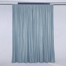 2 Pack Dusty Blue Scuba Polyester Curtain Panel Inherently Flame Resistant Backdrops