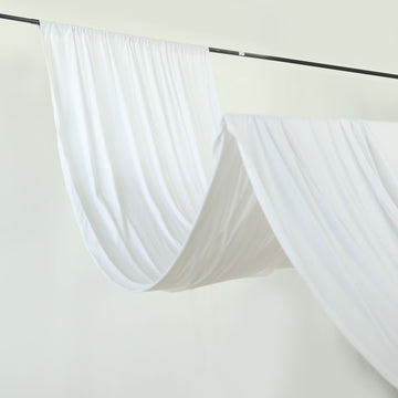 Enhance Your Space with the White Scuba Polyester Ceiling Drape