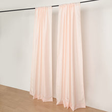 2 Pack Blush Polyester Divider Backdrop Curtains With Rod Pockets, Event Drapery Panels 130GSM 10ft