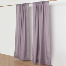 2 Pack Violet Amethyst Polyester Divider Backdrop Curtains With Rod Pockets, Event Drapery Panels