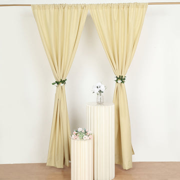 Create Memorable Events with Champagne Polyester Drapery Panels
